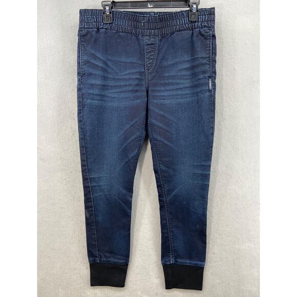 Silver Jeans Womens Sz 28x27 Joga Sweat Pant Jeggings Dark Denim Pants Pockets - Picture 1 of 15